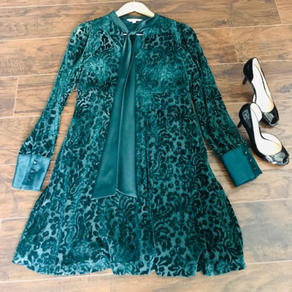 Nanette Lepore Emerald Green Long Sleeve Dress